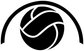 Water polo vinyl decal logo: white arched ring around black ball icon