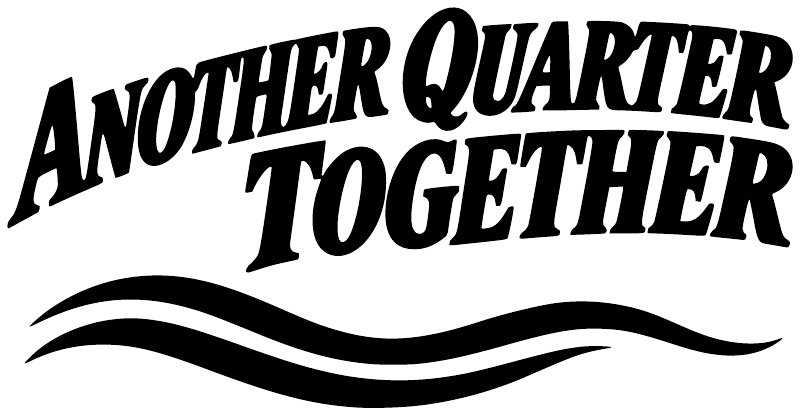 Black vinyl decal: Another Quarter Together with wave graphic