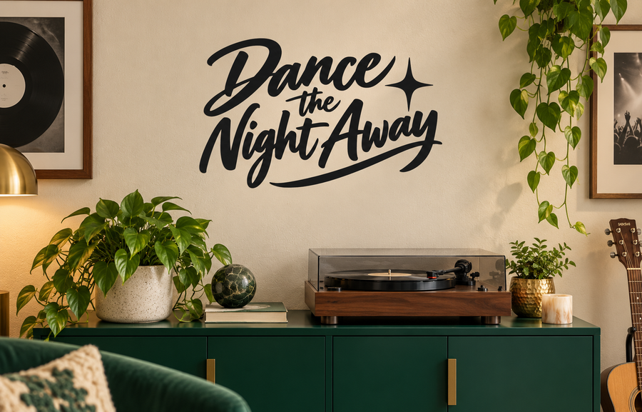 WeddingCX027 - Dance the Night Away; illustrative application of the exact PDF artwork