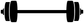 Vinyl barbell graphic decal with black barbell and white weight plates