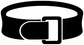 Weightlifting training belt vinyl decal icon, white belt outline