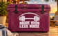 Weightlifting vinyl decal with barbell icon and white “MORE IRON LESS NOISE” text