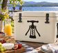 Black wine corkscrew silhouette vinyl decal on white cooler