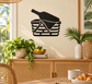 Black wine bottle and picnic basket vinyl decal with ribbon bow