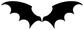 Close-up of black bat wing pair vinyl decals