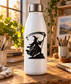 Wizard staff silhouette vinyl decal, black witch figure with stars and wand