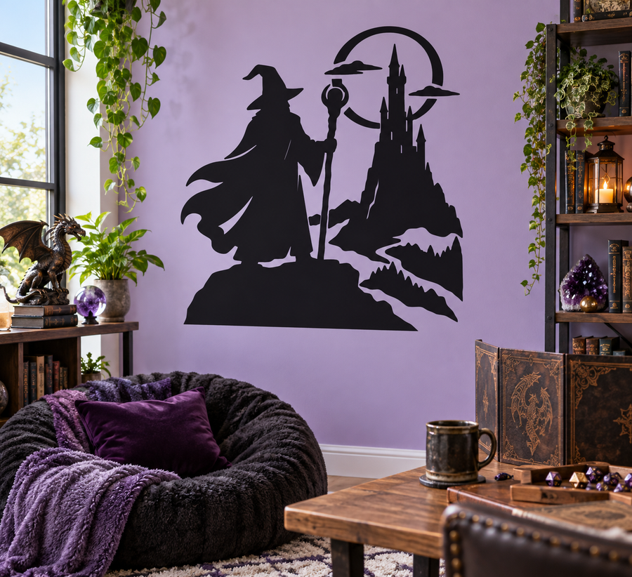 WizardCX030 — Moonlit Tower Silhouette; illustrative application of the exact PDF artwork