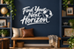 Vinyl wall decal with 'Find Your Next Horizon' and globe icon