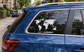 Eckert IV continents vinyl decal on car rear window, black world map silhouette