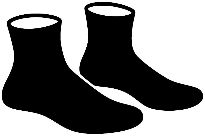 Pair of black wrestling shoes vinyl decal with white outline
