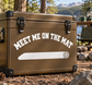 Yoga vinyl decal with arched “MEET ME ON THE MAT” text and mat icon.