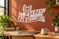 Yorkshire terrier vinyl decal with "FETCH MORE WORRY LESS" text