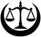 Black Libra scales and crescent zodiac vinyl decal symbol