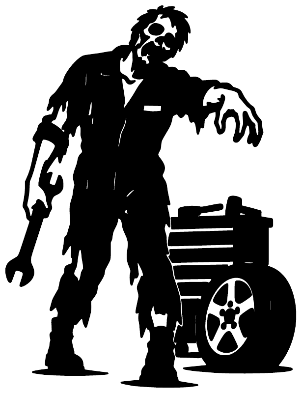 ZombieCX009 — Zombie Mechanic ; preview rendered from the saved vector PDF