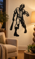 Zombie baseball player vinyl decal showing a hooded figure holding a bat
