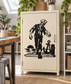 Zombie sailor vinyl decal of a bearded undead captain holding an anchor