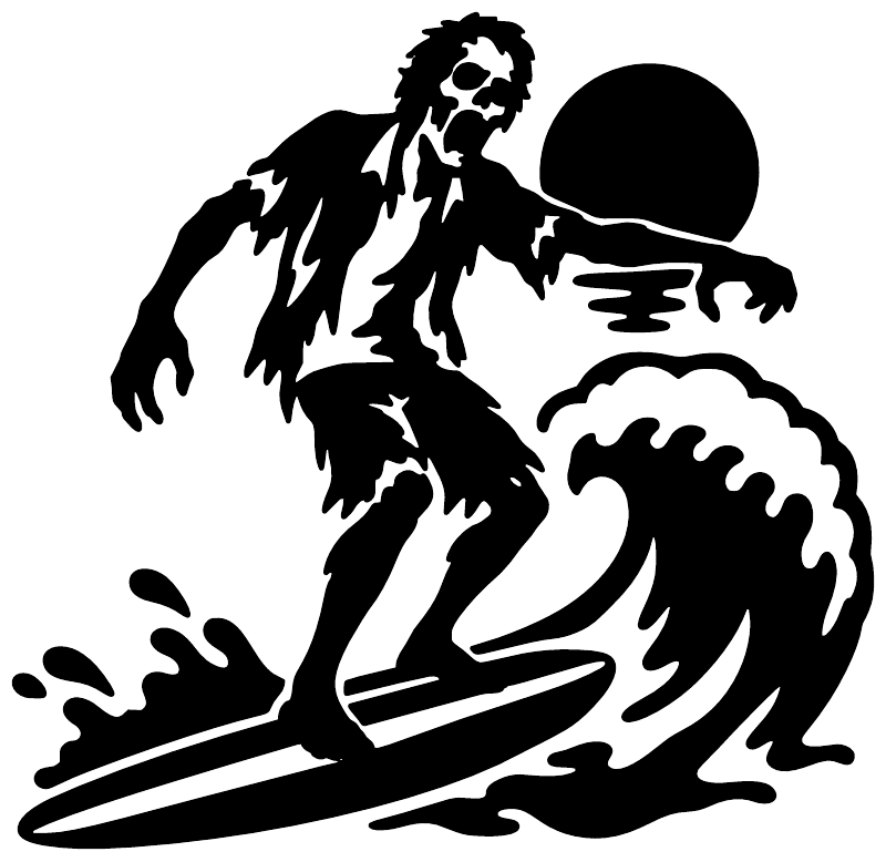 ZombieCX020 — Zombie Surfer ; preview rendered from the saved vector PDF