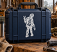White zombie peace portrait vinyl decal on dark blue surface