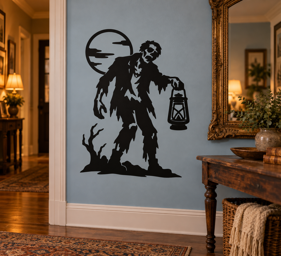 ZombieCX022 — Zombie Lantern Wanderer; illustrative application of the exact PDF artwork