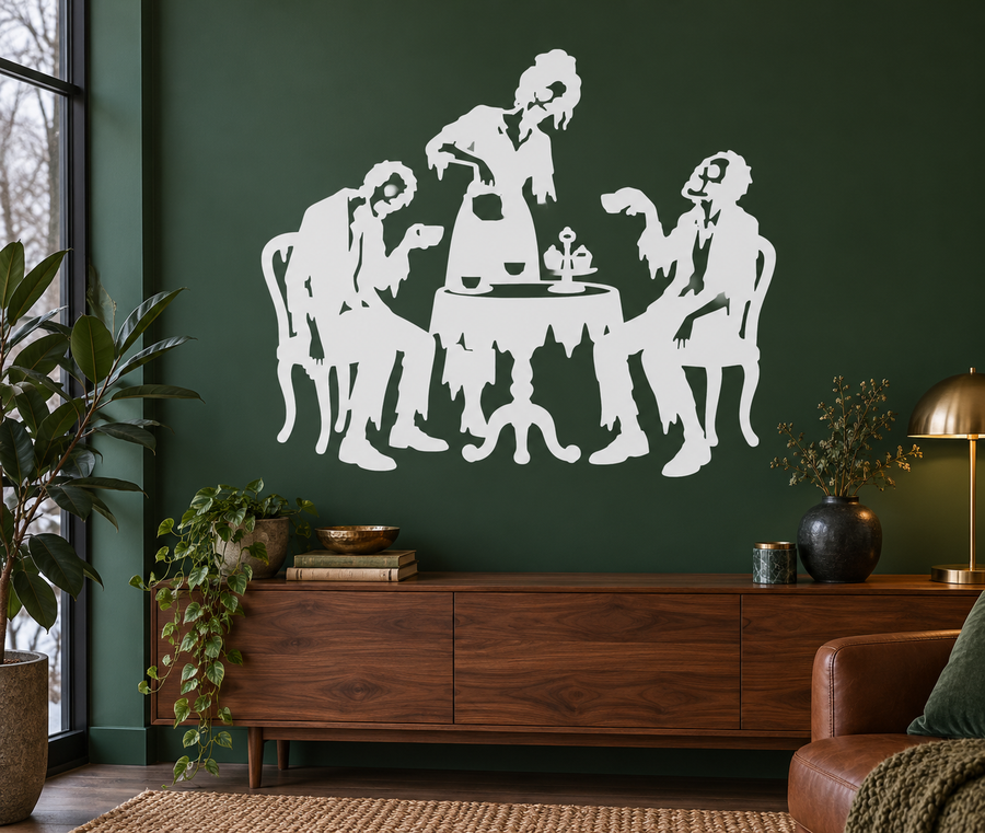 ZombieCX027 — Zombie Tea Party; illustrative application of the exact PDF artwork