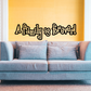 Family quote wall decal with outlined lettering, "A Family is forever!"