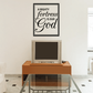 Black-lettering wall decal: “A MIGHTY fortress is our God”