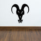 Abstract African goat decal, black silhouette head design