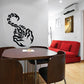 Abstract scorpion wall decal in black, bold graphic shape