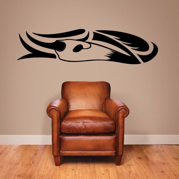 Image of Abstract Native Buffalo Skull Decal