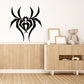 Abstract open spider decal in black, with heart shapes in the web