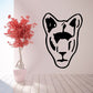 Abstract tiger head wall decal, black graphic face