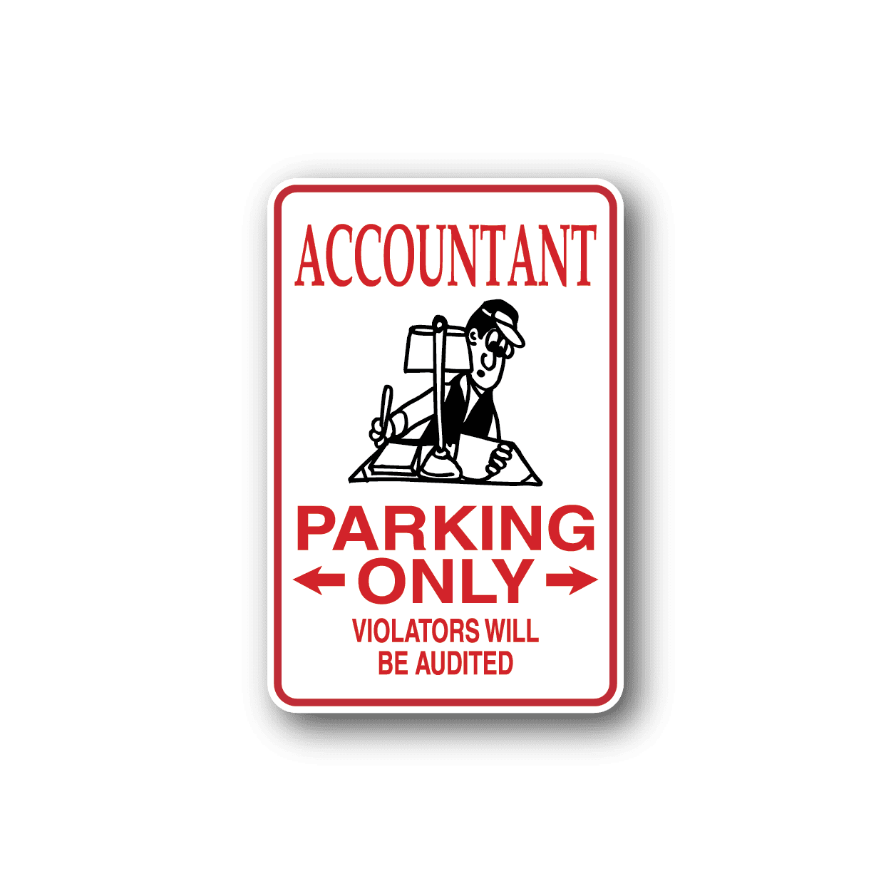 Image of Accountant Parking Only Sticker