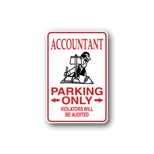 Image of Accountant Parking Only Sticker