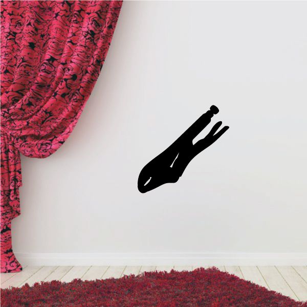 Black clamp pliers wall decal with open jaws