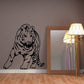 Tiger wall decal showing a black aggressive tiger graphic with stripes and open mouth.