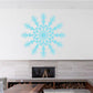 Snowflake wall decal with light blue intricate flake design