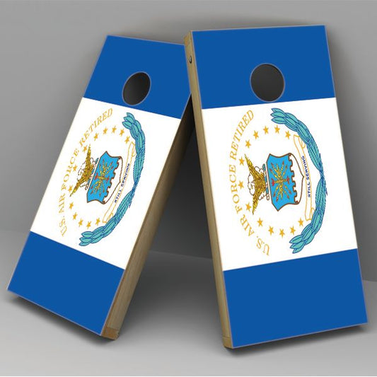 Air Force Retired Cornhole Board Vinyl Decal Wrap