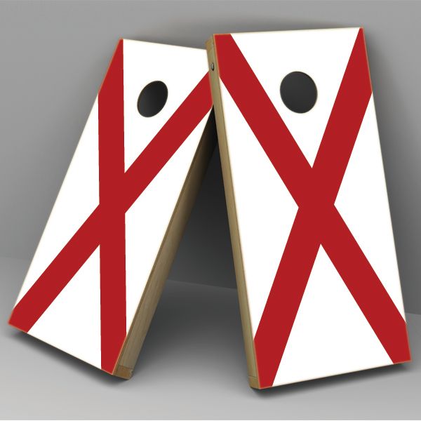 Alabama Flag Cornhole Board Vinyl Decal Wrap