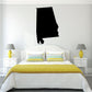Alabama state silhouette wall decal, black outline shape