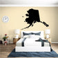 Alaska state map silhouette decal, black