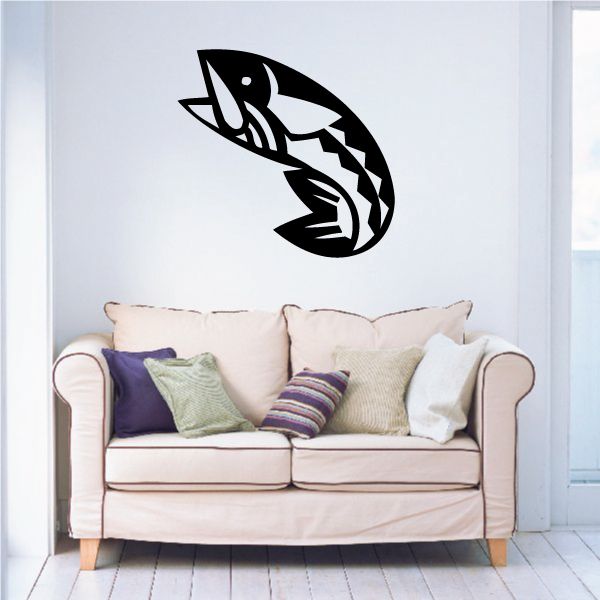 Black freshwater fish decal sticker