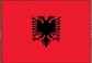 Albania flag sticker with red field and black double-headed eagle emblem