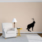 Black alert rabbit silhouette wall decal