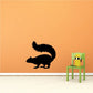 Alert squirrel wall decal with black cutout silhouette