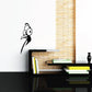 Cartoon turkey head peeking wall decal, black and white outline