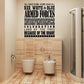 Typography wall decal with bold red, white, and blue patriotic text