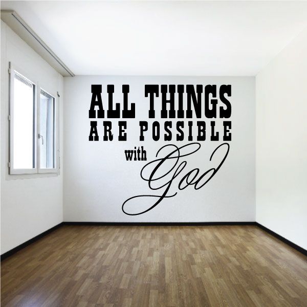 Image of All Things Are Possible With God Decal