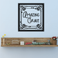 Amazing Grace wall decal with ornate black script lettering