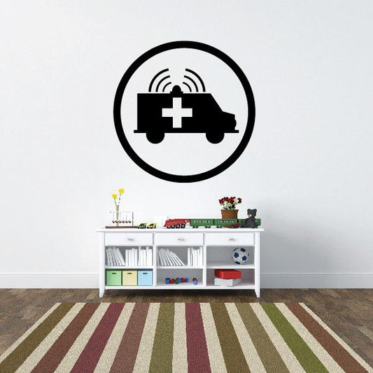 Image of Ambulance Paramedic Medical Symbol Wall Decal - Vinyl Decal - Car Decal - Business Sign - MC383