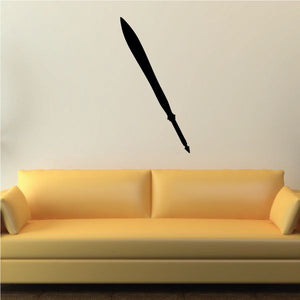 Ancient sword decal with black dagger-like silhouette